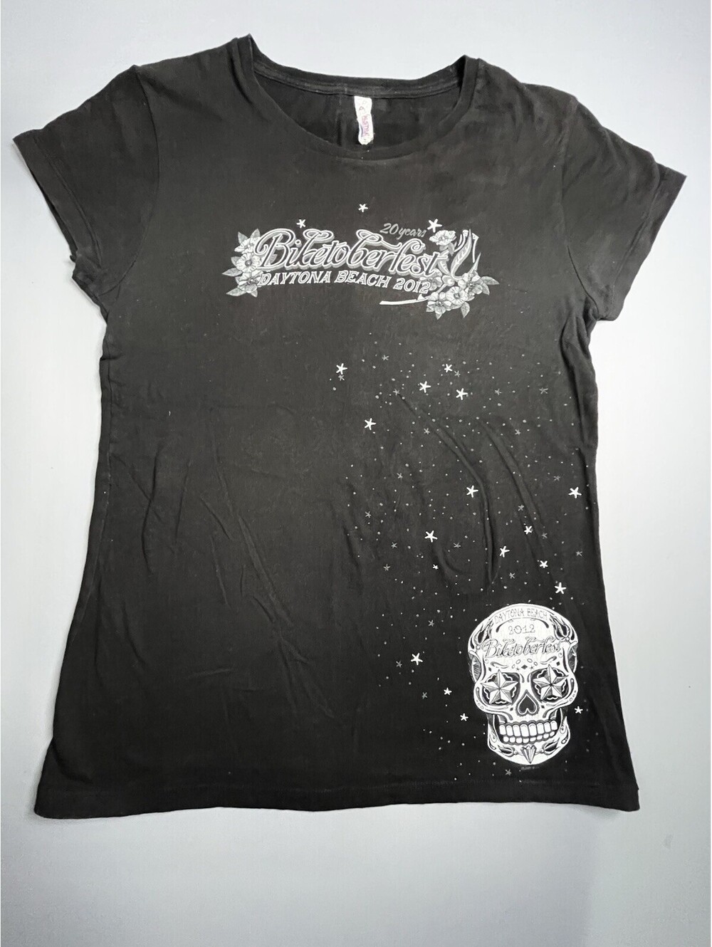 Biketoberfest Daytona Beach 2012 Women's Shirt Sugar Skull
